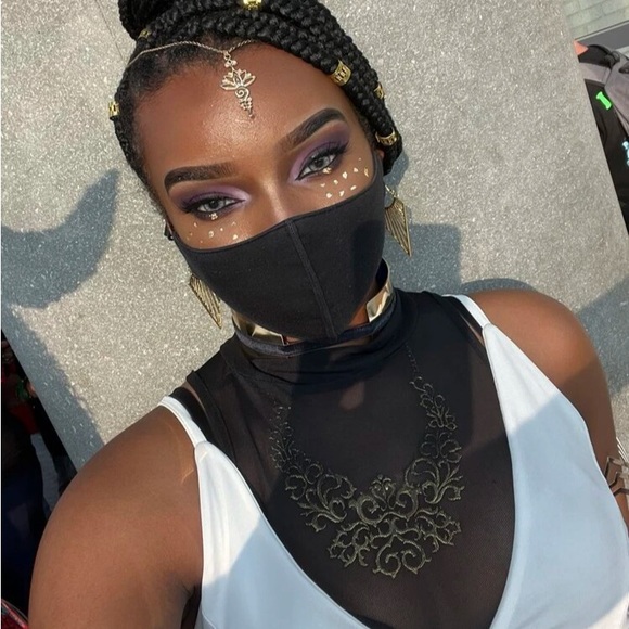 Gothic Glam GoddessWear Filigree & Scroll Gunmetal Black Statement Neckl… - Picture 10 of 13